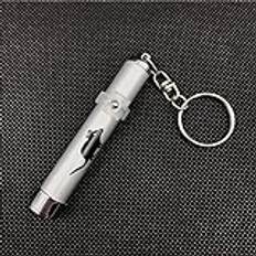 Cat Laser Pointer Toy Interactive Cat Toy Pointer Light Pen Funny Pet LED-leksak Katt med färganimering Mus Shadow Toy,Silver