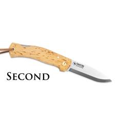 Casström Lars Fält Lock Back folding knife, Curly Birch/Scandi (17004) SECOND