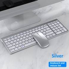 Bluetooth 5.0 2.4g trådlöst tangentbord och mus combo mini multimedia tangentbord mus set för laptop pc tv ipad macbook android - Sv tangentbord och mus