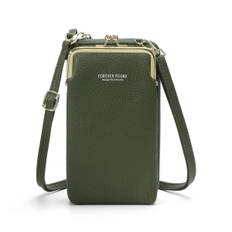 Mobiltaske Pung Kortholder Taske med skulderrem. 10 farver - green