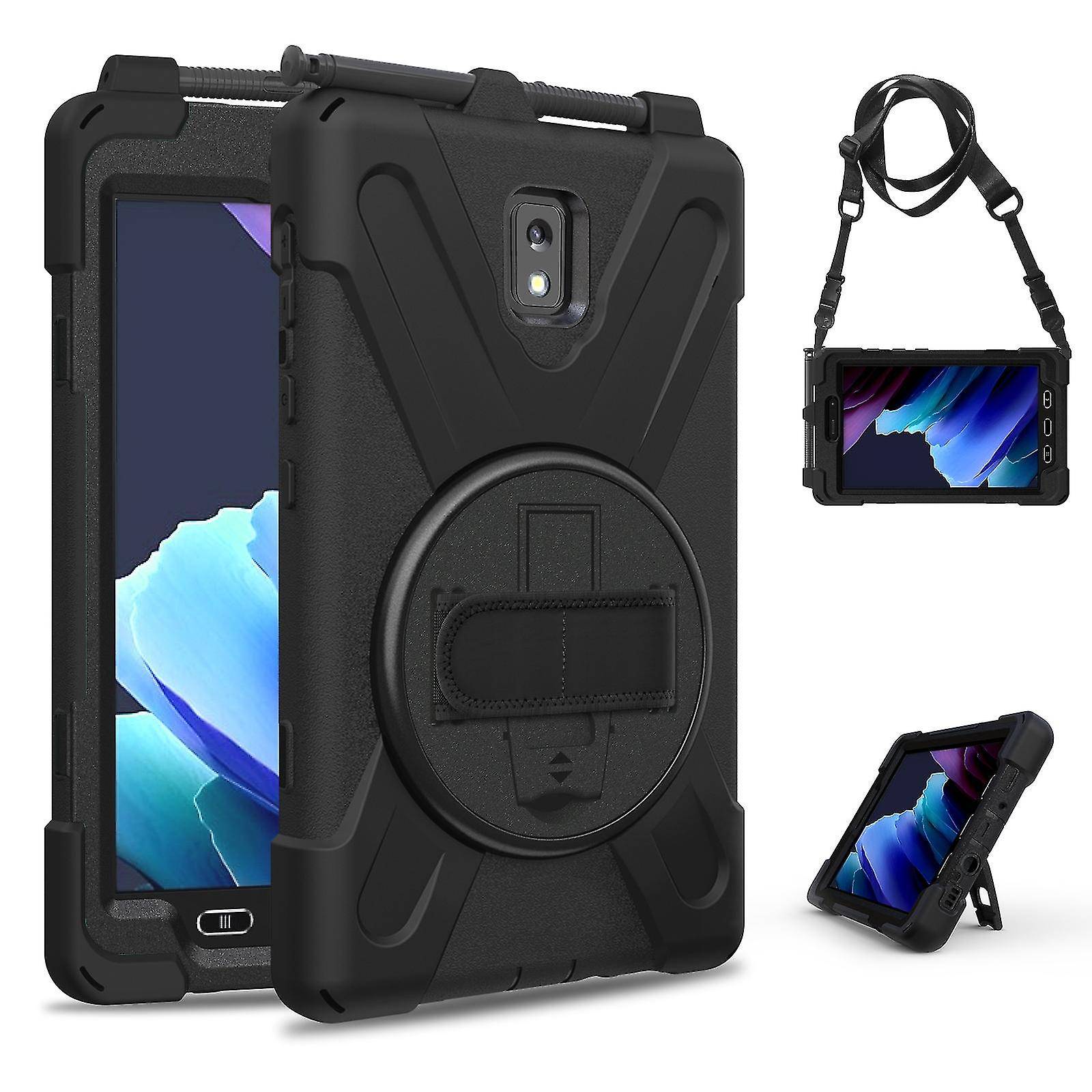 Skal För Samsung Galaxy Tab Active 3 (T570 / T575) 8-tums Med 360° Roterbart Kardborrehandtag Och Axelrem