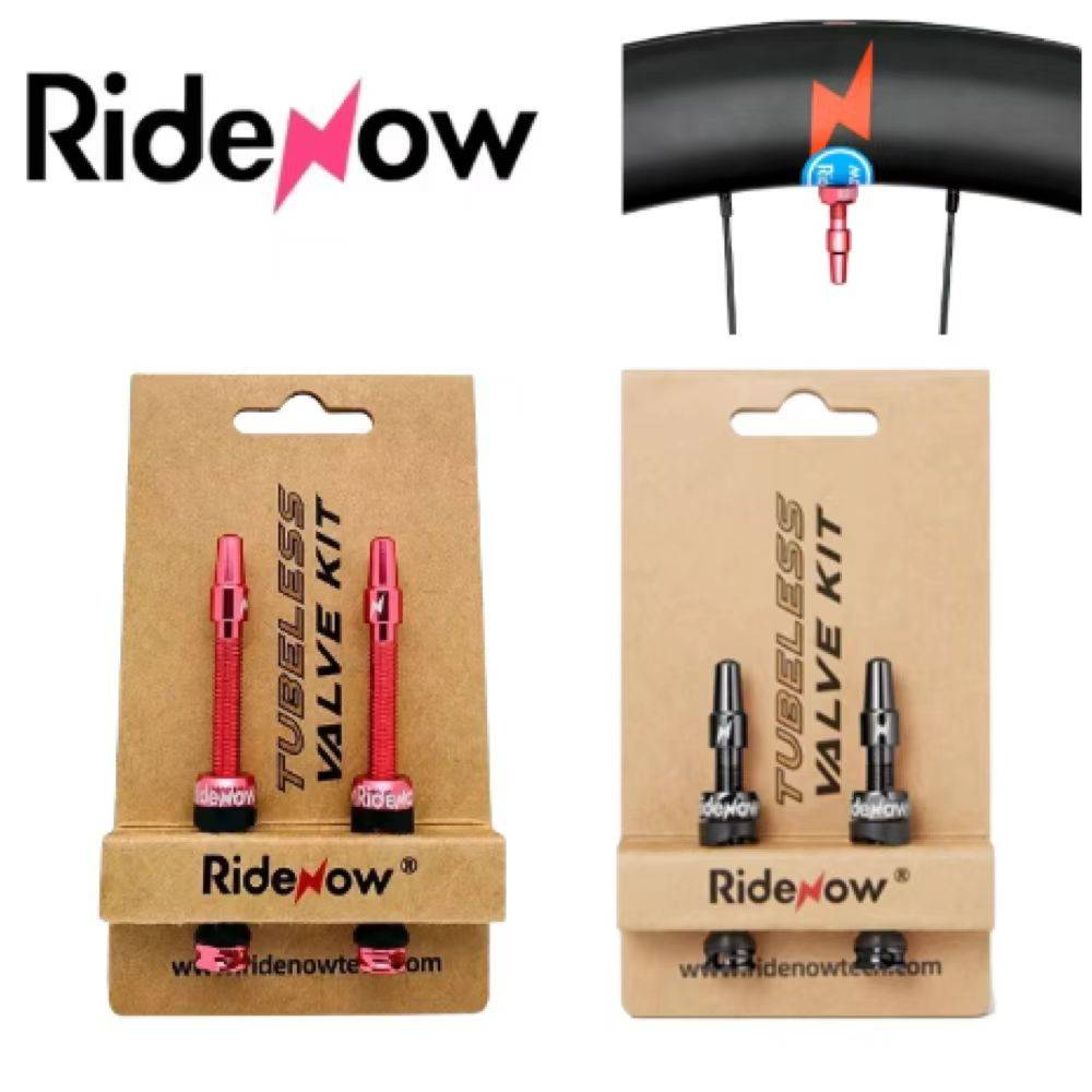 Ridenow Tubeless Valve 45/65/85mm Anodized Aluminum Alloy Bicycle Presta Valve Removable Core Air Valve for Road MTB Gravel Bike