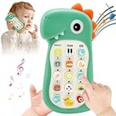 BelleStyle Babytelefonleksak, babymobil leksak från 1 år, musikleksak leksakstelefon med musik roligt ljud smartphone leksak present för baby barn pojkar flickor 6 9 12 18 månader