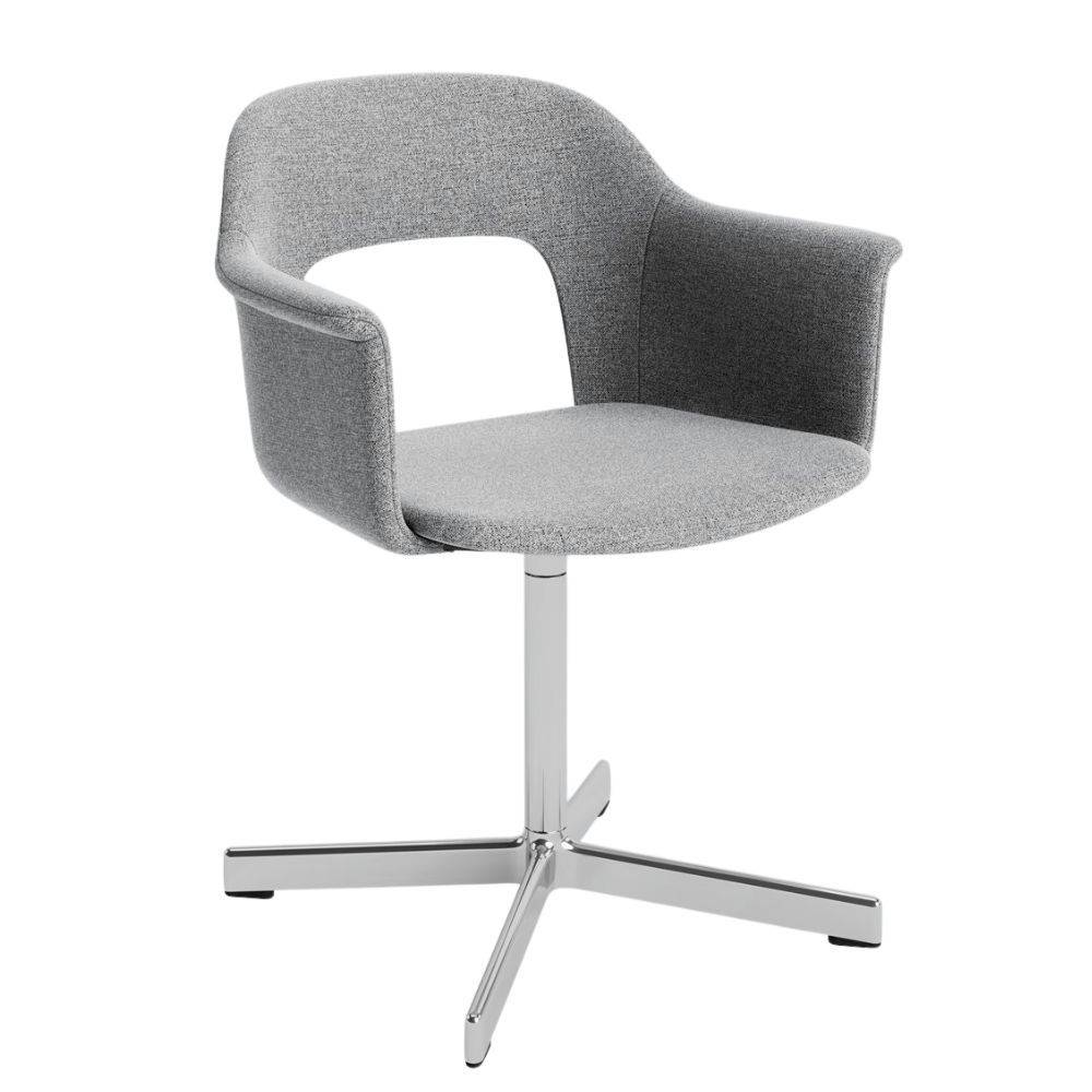 HAY Layout Armchair 234 Upholstery (Polished Aluminium) Spisebordsstol Hallingdal 130