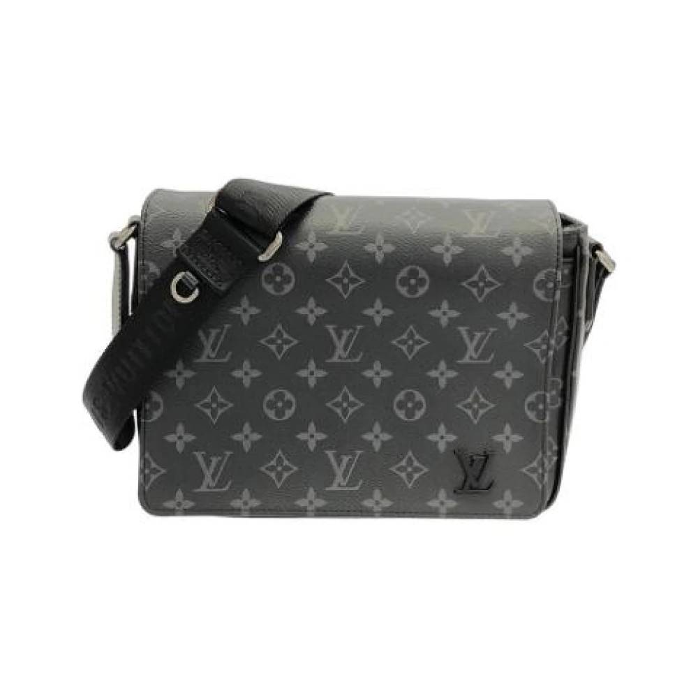 Louis Vuitton Vintage Pre-owned Monogram Eclipse Skuldertaske - Vintage - Herre - Sort - ONE SIZE - Uld