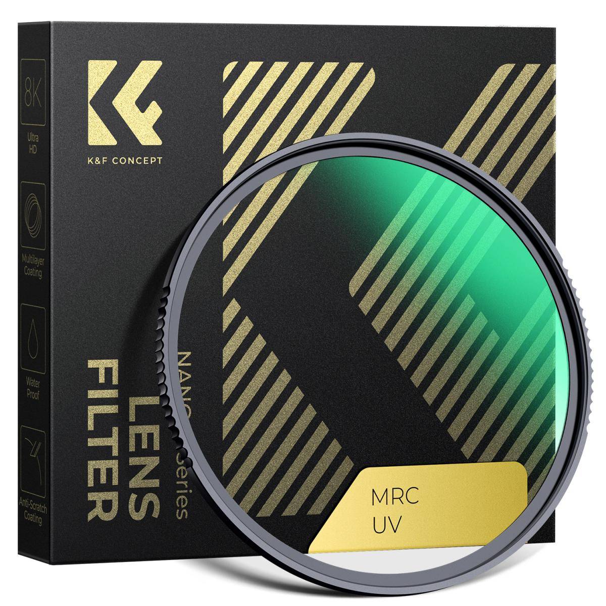 KENTFAITH 52mm MCUV Protection Filter with 28 Multi-Layer Coatings HD/Hydrophobic/Scratch Resistant/Ultra-Slim UV Filter for 52mm Camera Lens Nano-Xcel Series
