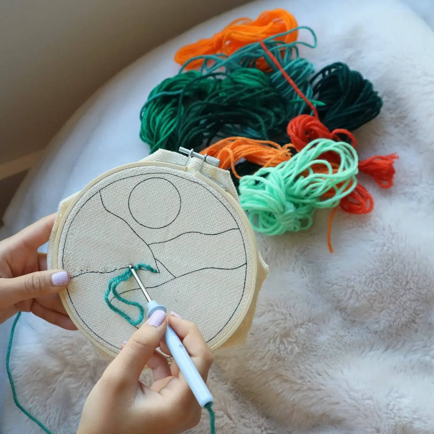 DIY landscape embroidery kit