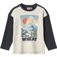 Wheat Langærmet Tshirt Beck Str 122/7y - Hvid Langærmede T-shirts Bomuld hos Magasin