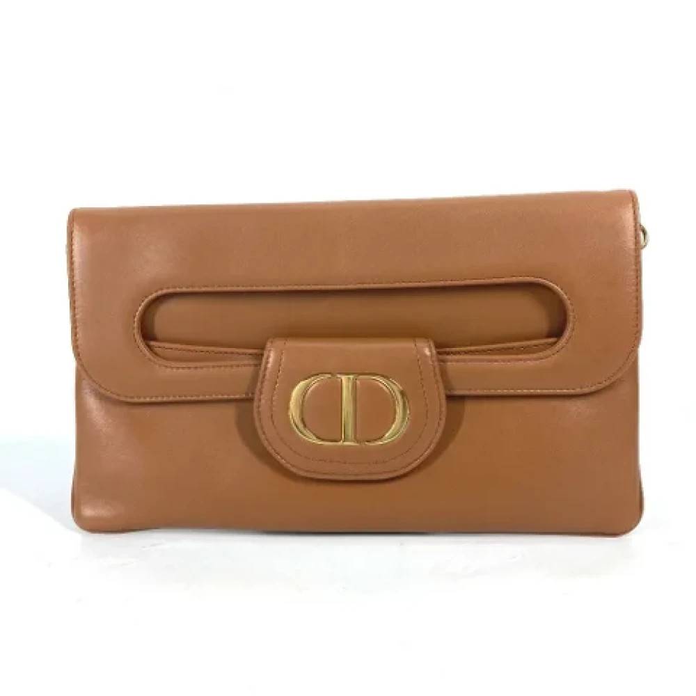 Dior Vintage Pre-owned Laeder dior-tasker - Vintage - Dame - Brun - ONE SIZE -