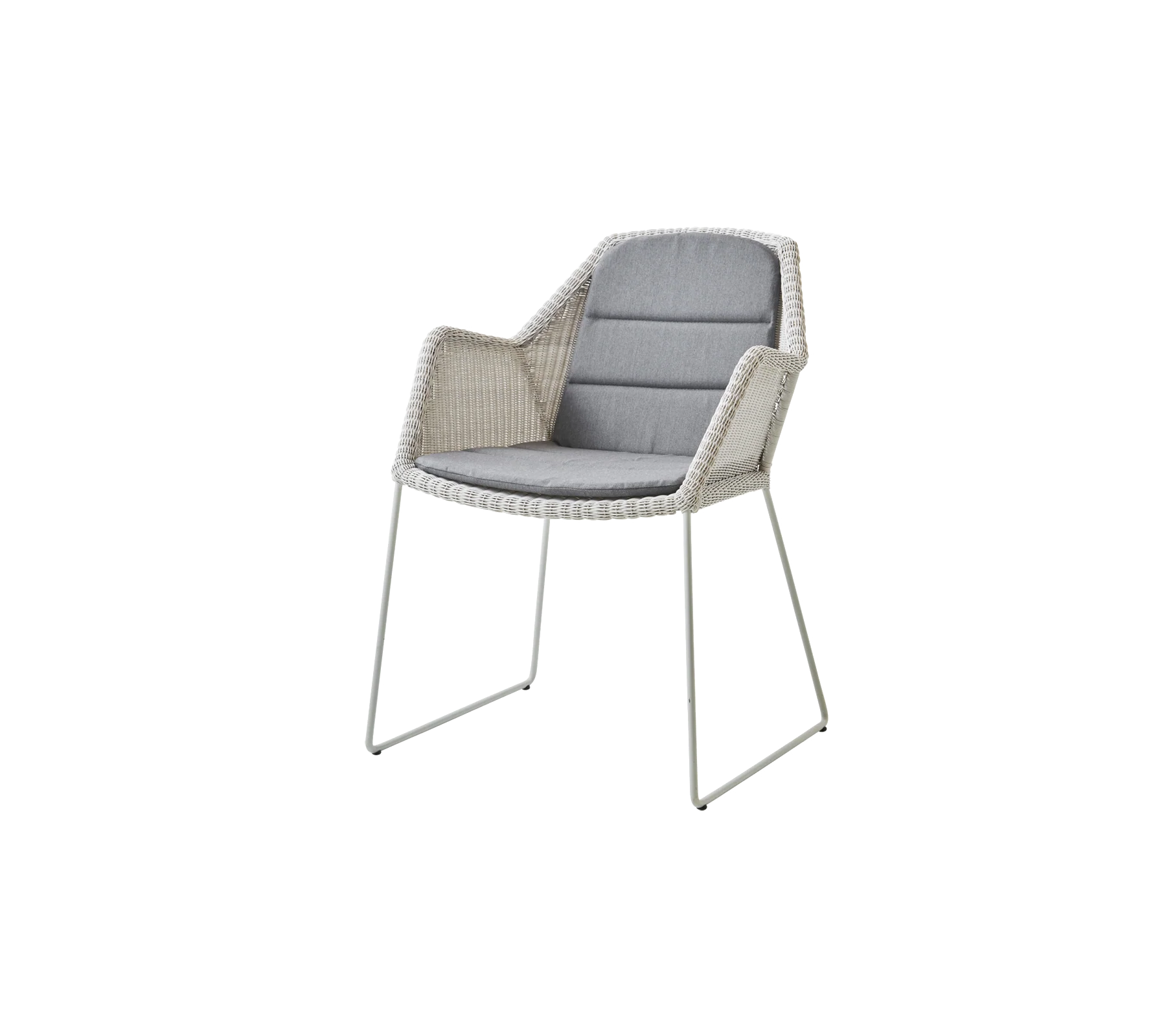 Breeze stol inkl. hynde fra Cane-line White grey / Grey - Cane-line Natté - Jacobsen Plus