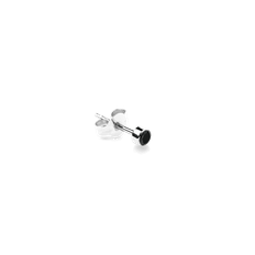Black Diamond Gold Stud Earrings | Akind 14K White Gold / single