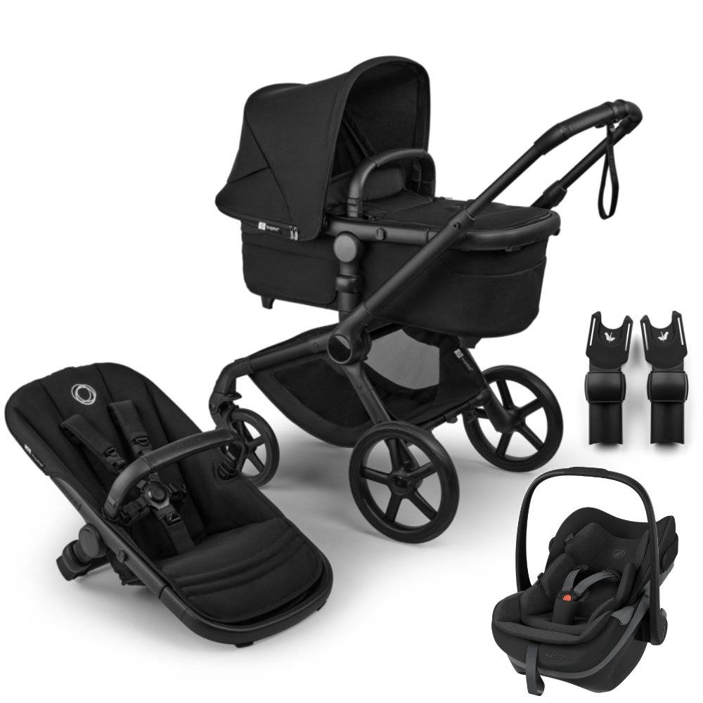 Bugaboo Fox 5 Renew Stroller Set 3 in 1 incl. Maxi-Cosi Coral Slide Pro - Black / Heritage Black