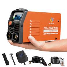 HITBOX Inverter Svetsmaskin 200A ARC Svetsmaskin Kompakt Stick Svetsmaskin IGBT Digital Display LCD Hot Start ARC Force för svetsarbete och elektriskt arbete