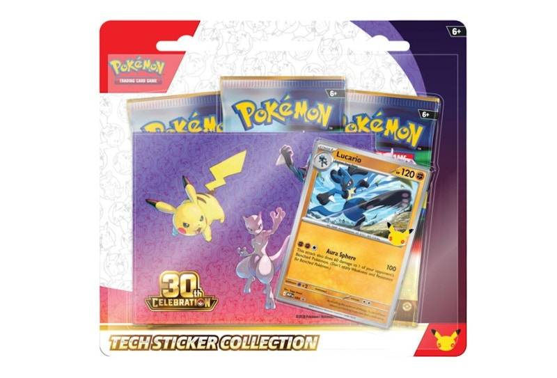 2026 Pokémon Mega Evolution 30th Celebration Tech Sticker Collection : Lucario Promo - Taille unique / Standard