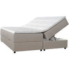 Comfort boxbed säng med förvaring 5-zons pocket (Sand) - Valfri bredd