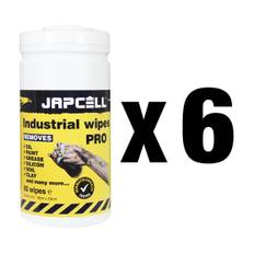 6 x Japcell Industrial Wipes PRO - 80 wipes