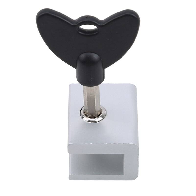Barnskydd babysäkerhet justerbara skjutbara fönsterlås stopp säkerhetslås i aluminiumlegering med nycklar säkerhetsfönsterlås - 3 x 1.8 x 2.4cm stil 4