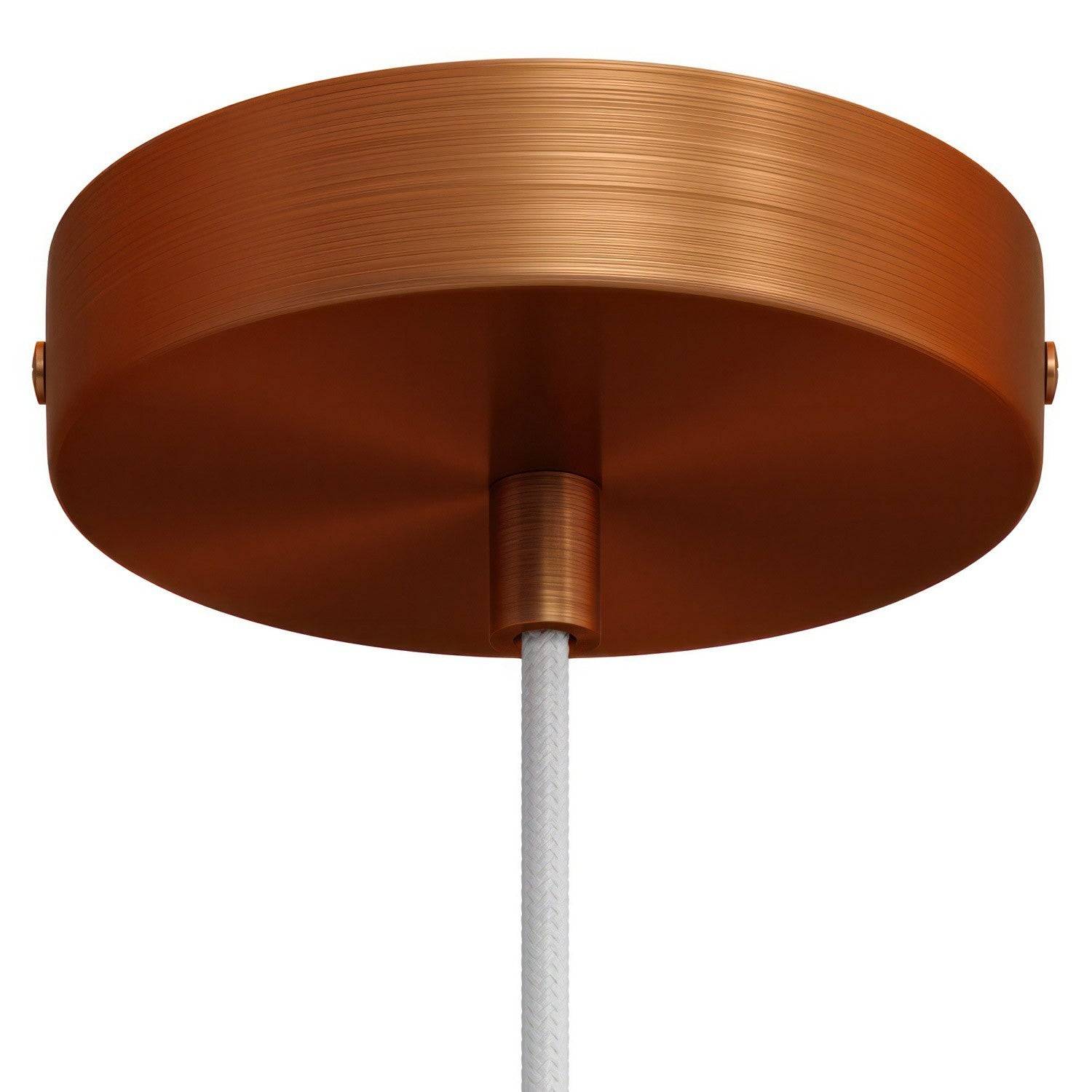 Roset til 1 lampe Ø12 cm - Cylender / Børstet kobber