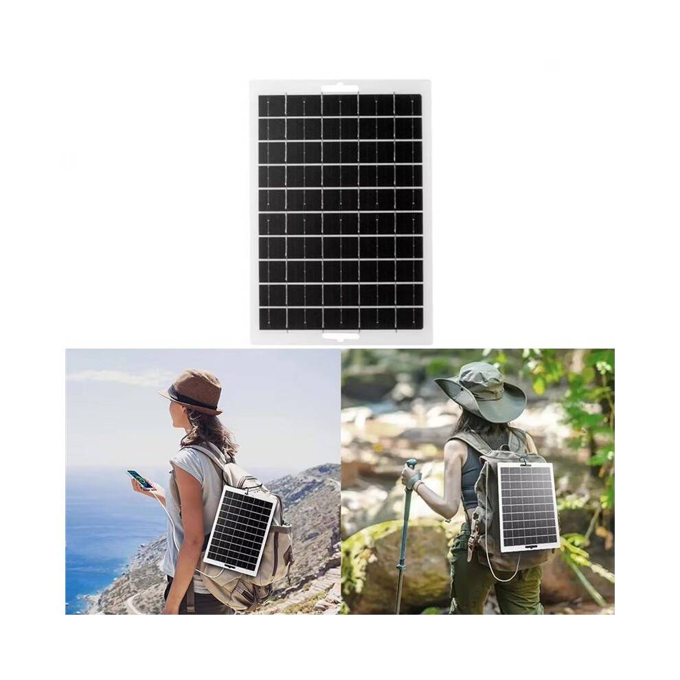 Bärbar USB-Solpanelsladdare för Resor och Vandring - Kompatibel med Mobiltelefoner, Ficklampor, Fläktar och Mer