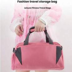 Yogaväska med logotyptryck, fitness- och resväska, unisex axelväska, handbagageväska - Multifärgad (rosa,svart,Nio röda)