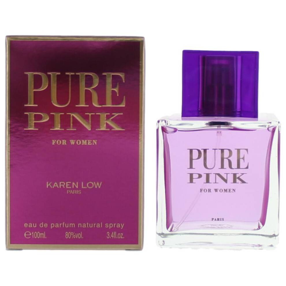 Karen Low Pure Pink Eau De Parfum Spray til kvinder 3,4 ounce (pakke med 3)