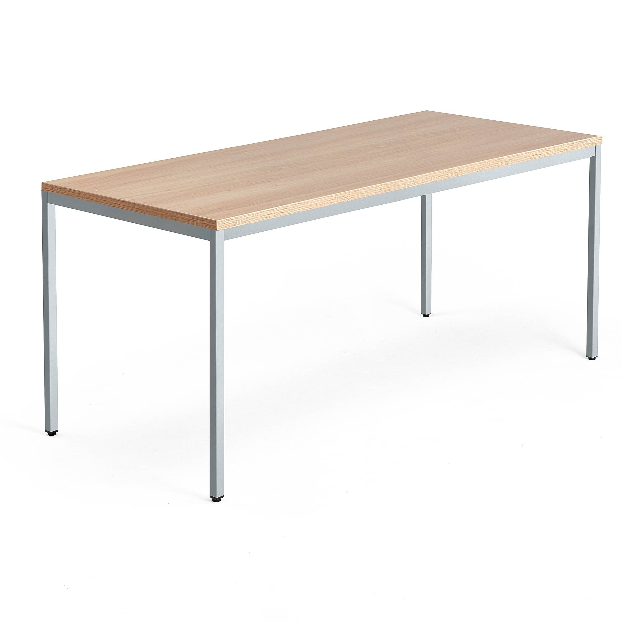 Skrivbord QBUS, 4-bensstativ, 1800x800 mm, silver, ek