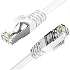 Lan Kabel 5 Meter Cat 6 Läggningskabel 5M Nätverkskabel Vit Utomhus Installationskabel Vattentät Patchkabel Ethernet-Kabel FTP 23AWG Skärmad Rj45 Gigabit Internetkabel