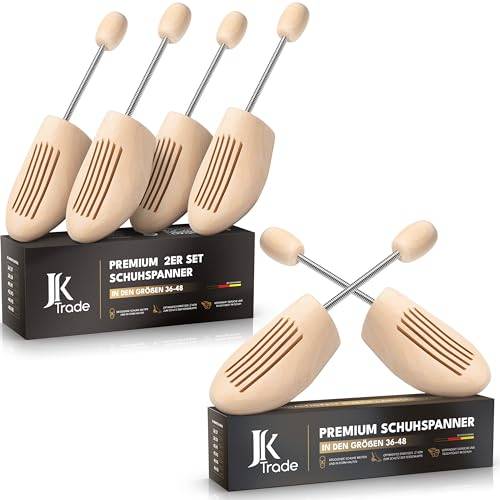 JK Trade® Premium skoblock män | Skoblock kvinnor av lotus trä | skosträckare | Stövelspännare | Skobredd | Anti-knäck skor | för att öka formen | business | storlekar 36–48, lotus trä, 44-45