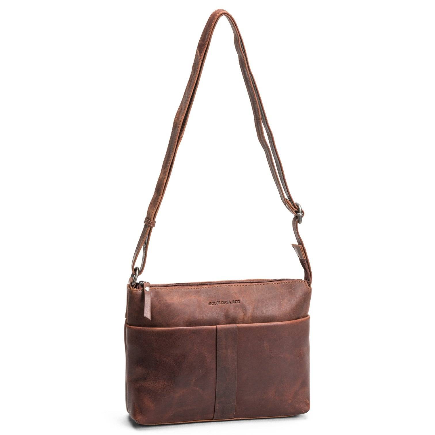 House Of Sajaco Vintage Skuldertaske Læder Cognac
