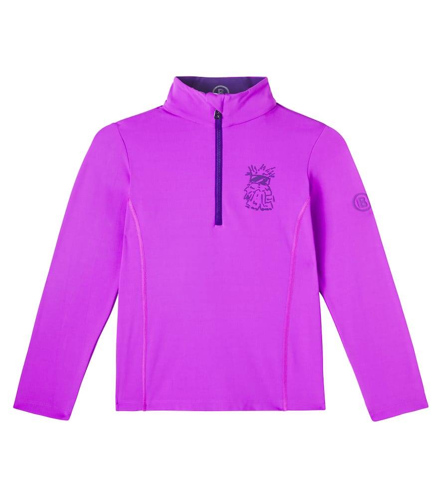Bogner Kids Ida printed half-zip technical top
