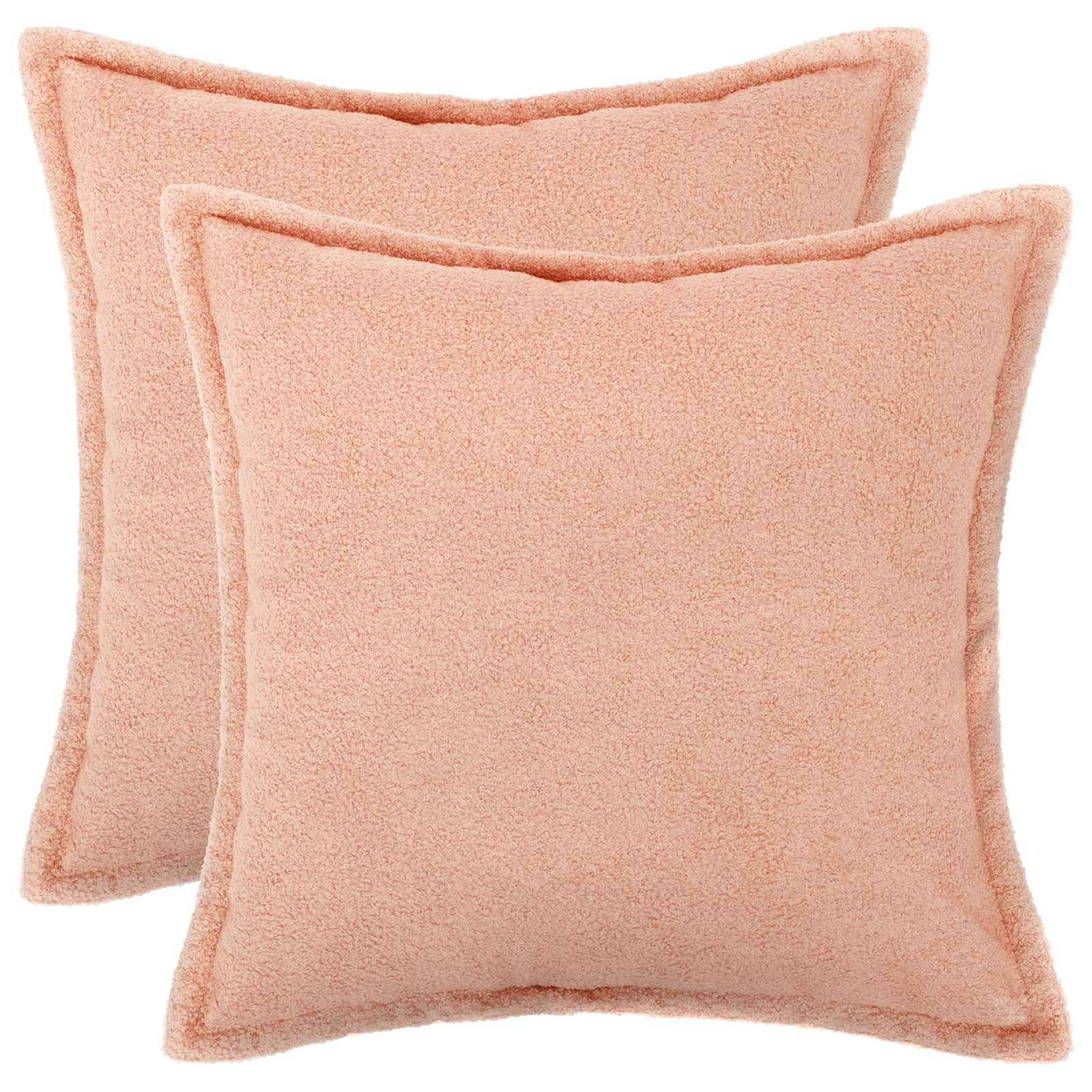 vidaXL Kuddöverdrag 2 st HOUTEN Rosa 55 x 55 cm Bouclé