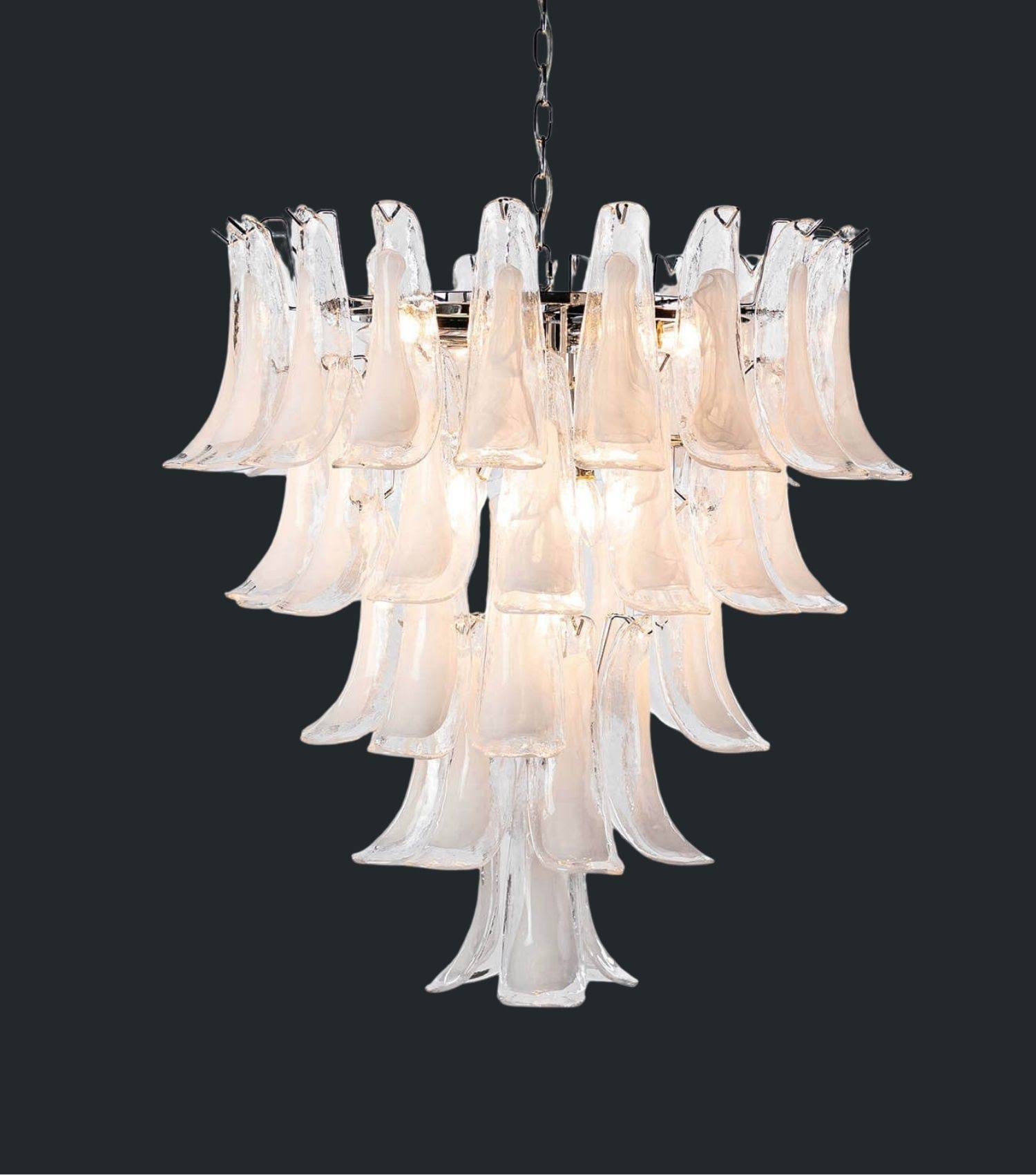 Kristallkrona Ø66xH75cm Klar/Krom - Livorno | Taklampa | Kristallkrona | Vesani