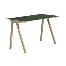 HAY CPH90 2.0 skrivbord 65x130 cm Green linoleum-lacquered oak - Grön