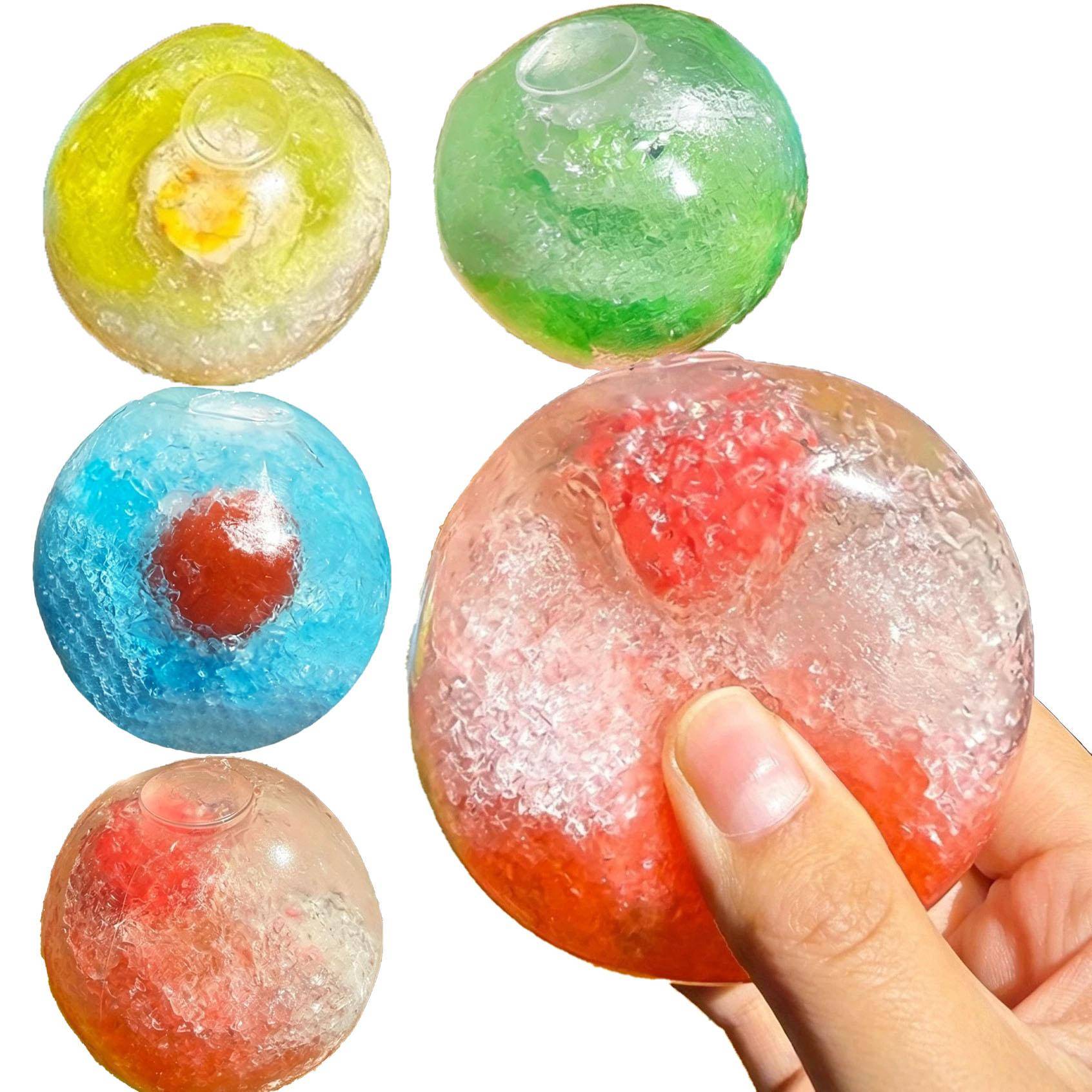 Frukt-slush Squishy-leksak, Isstruktur Krispigt Ljud Formbar Kokosolja Squishy Fidget-leksak blå