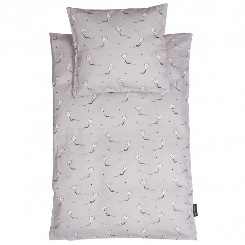 Roommate - Kite bedset Baby, grey/black