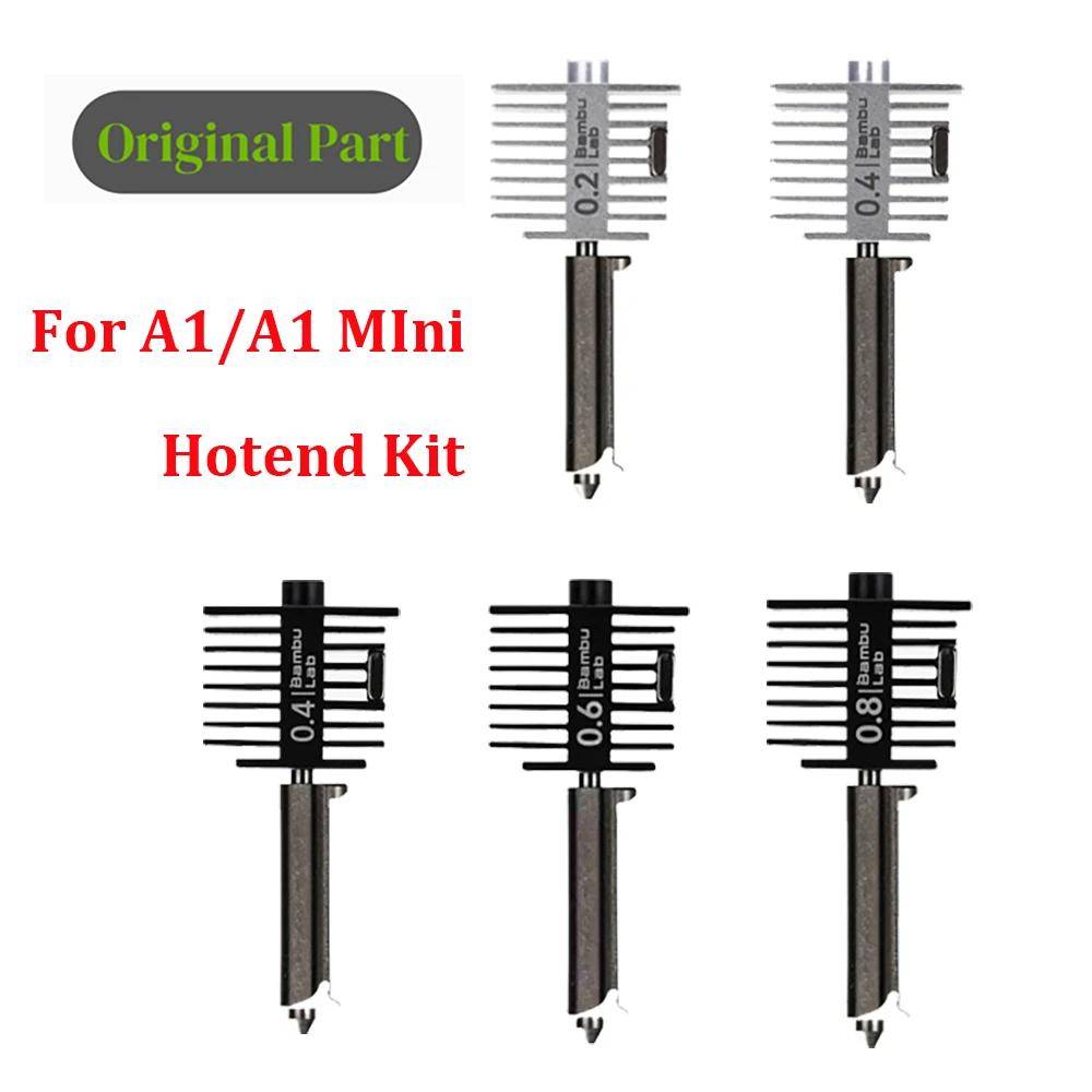 Original For Bambu Lab A1 Mini Hotend Kit Hardened Steel Nozzle 0.2/0.4/0.6/0.8mm for Bambu Lab 3D Printer Accessory