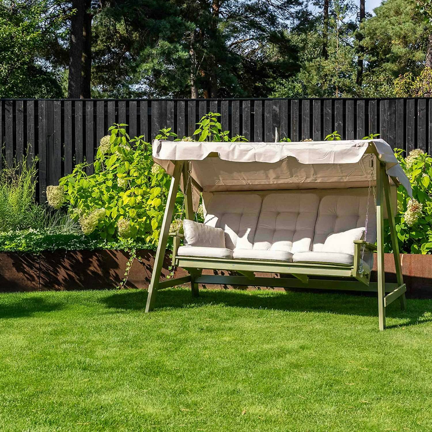 Hammock Eden Wood Mellby 3-sits Utomhus Grön
