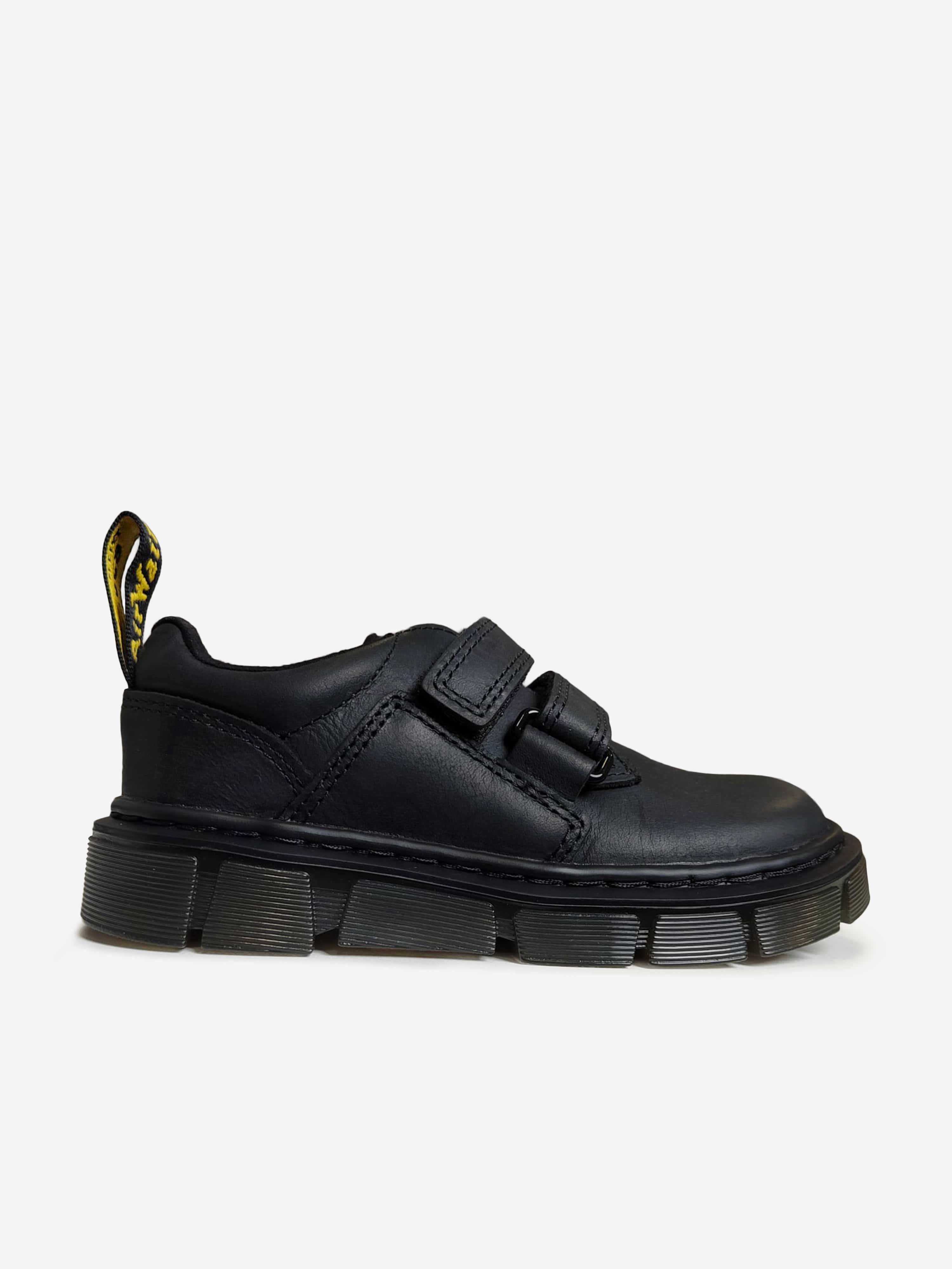Dr Martens Boys Raffe Leather Strap Shoes in Black - Black / EU 29 UK 11