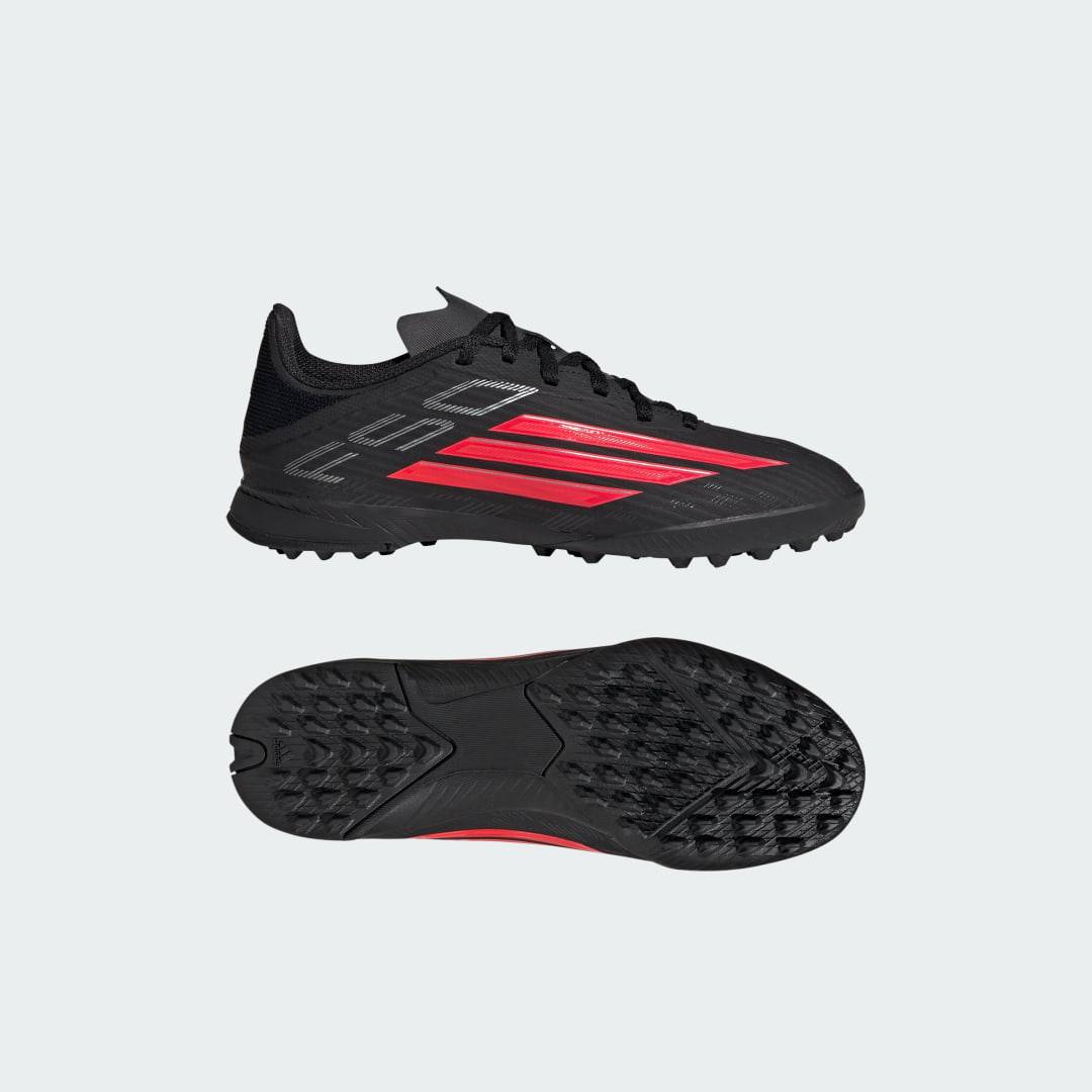 F50 LEAGUE Turf Fotbollsskor Barn - Core Black / Lucid Red / Core Black - 33