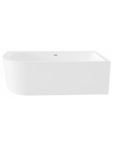 BEST Hjørnebadekar i sanitets akryl 180 x 80 cm - Mat hvid