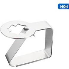 Bordsduk klipp br&#xF6;llop rund bordsduk kl&#xE4;mh&#xE5;llare diy fest hantverk bordsdekor tillbeh&#xF6;r rostfritt st&#xE5;l bordsduk grepp - 04 kl&#xF6;ver