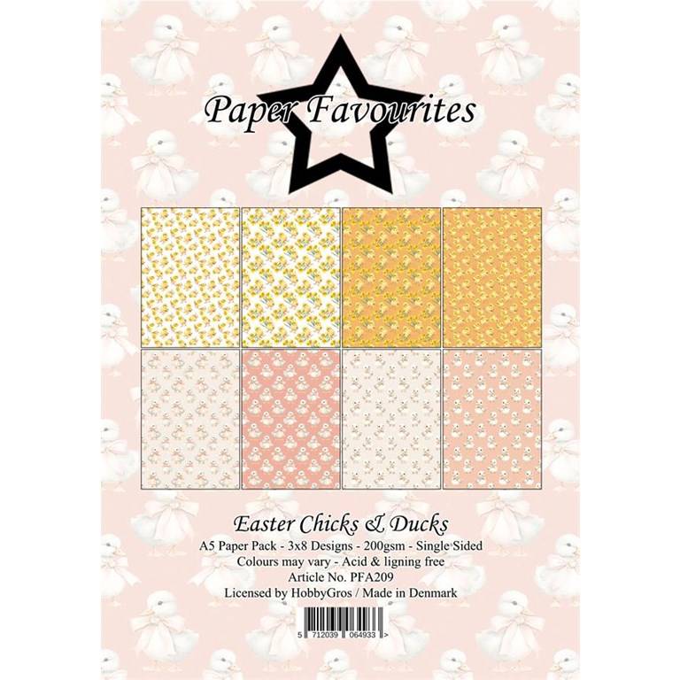 Scrapbookingpapper - A5 - Easter Chicks & Ducks