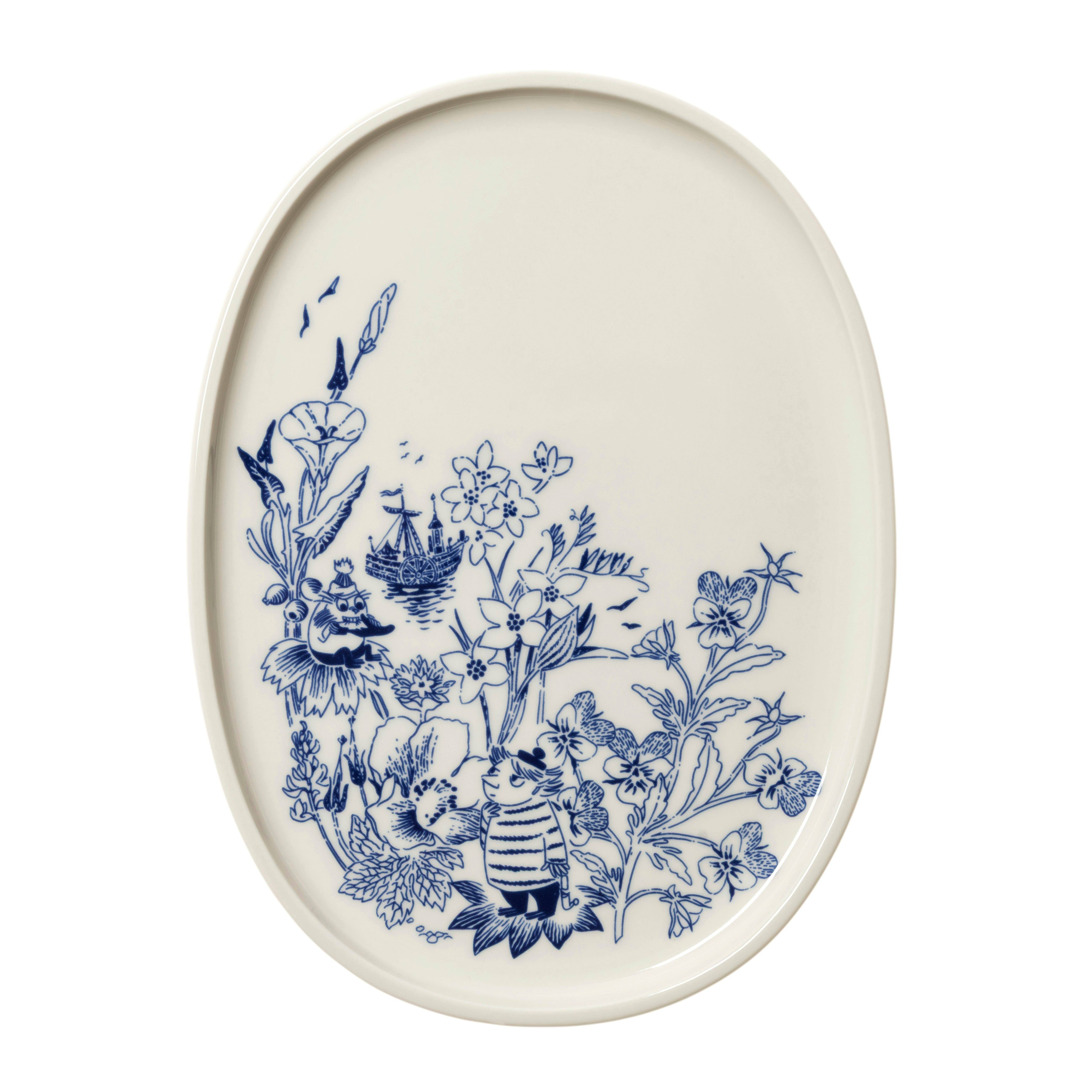 Moomin Arabia Moomin Serveringstallrik 17 Cm Haru Too-ticki - Uppläggningsfat roporslin Vit - 1083686