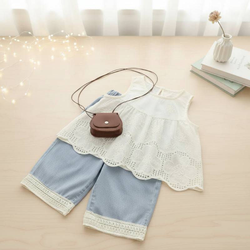 Sleeveless Tops & Pants – Mjuk & elegant – Sommarset för barn Humor / 130 (5–6 år) | Pedagogiska Träleksaker