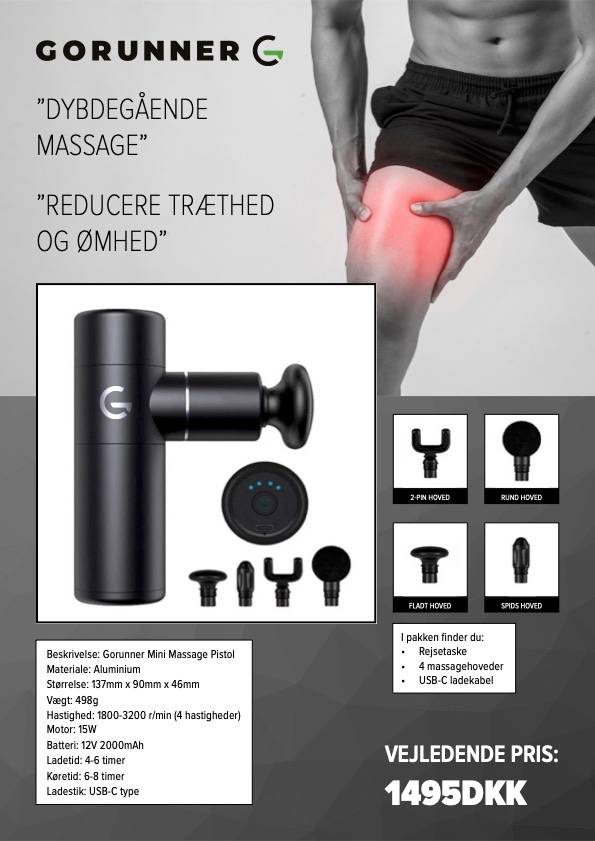 Gorunner Massage Pistol LUX i Aluminium.