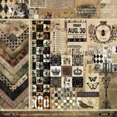 Panalisacraft 24 ark 6 " x6 "vintage mönstrad pappersdyna scrapbooking papperspaket handgjorda hantverkspapper hantverk bakgrundsdyna kort - Sätt 24 st plus lock