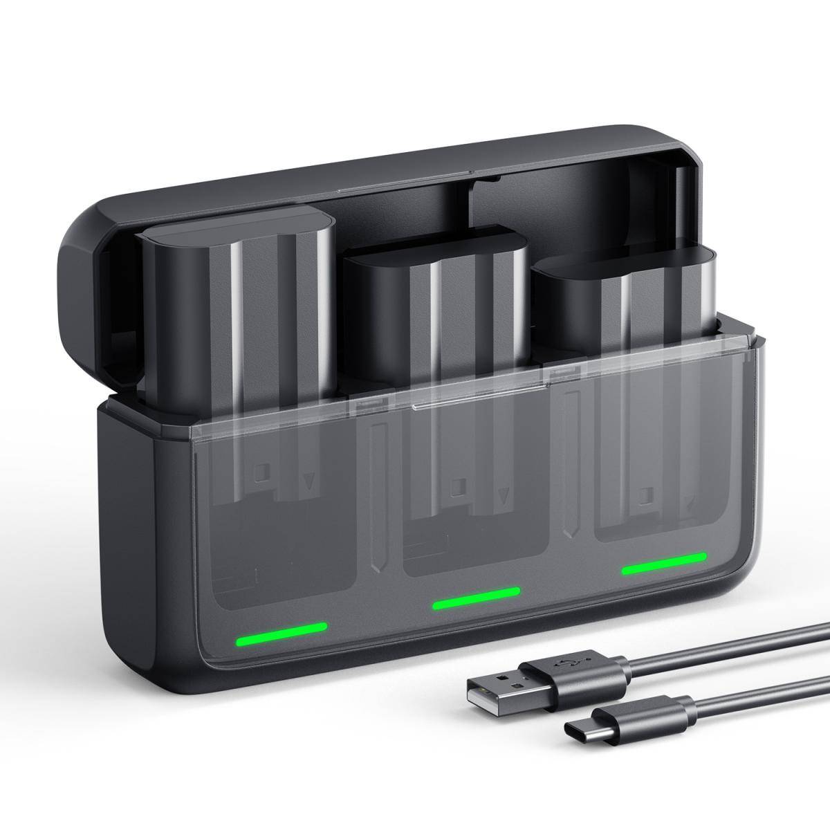 KENTFAITH K&F CONCEPT 3-Pack EN-EL15 Batteries and 20W Fast Charger Compatible with D7500, D7200, D7100, D7000, Z8, Z7, Z7II, Z6, Z6II, Z6III, Z5, ZF, D850, D800, D800E, D810, D810A, D780, D750 etc.