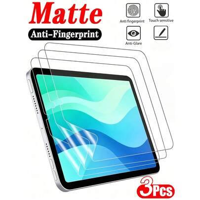 3 st matt pappersliknande skärmskydd, bländskyddande, fingeravtrycksavvisande och reptåligt, kompatibelt med iPad Air Pro 11 13 5th/6th/7th/8th/9th/10 - Genomskinlig (Multi-size)