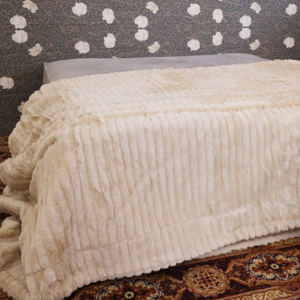 Överkast Sobel Beige Pläd/dubbelsäng, 260 x 260