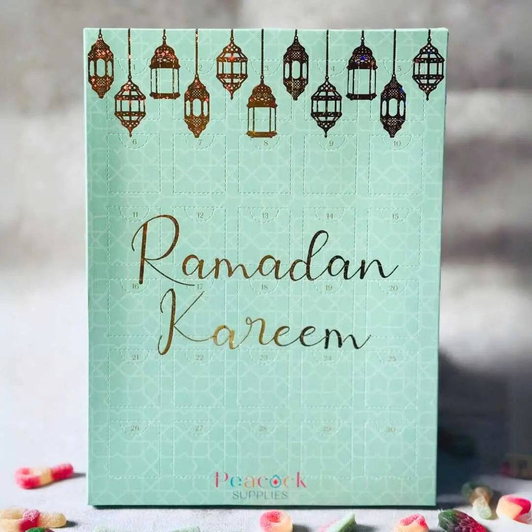 Ramadankalender med slik - Green & Gold.